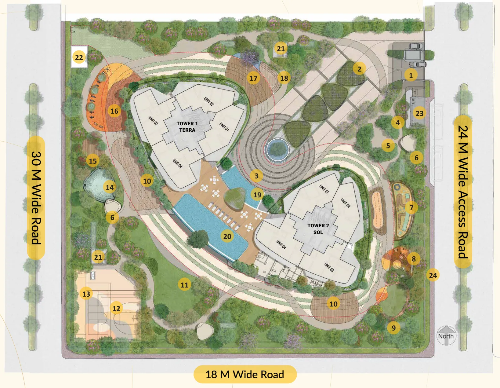 ELDECO TERRA & SOL — site masterplan (indicative)