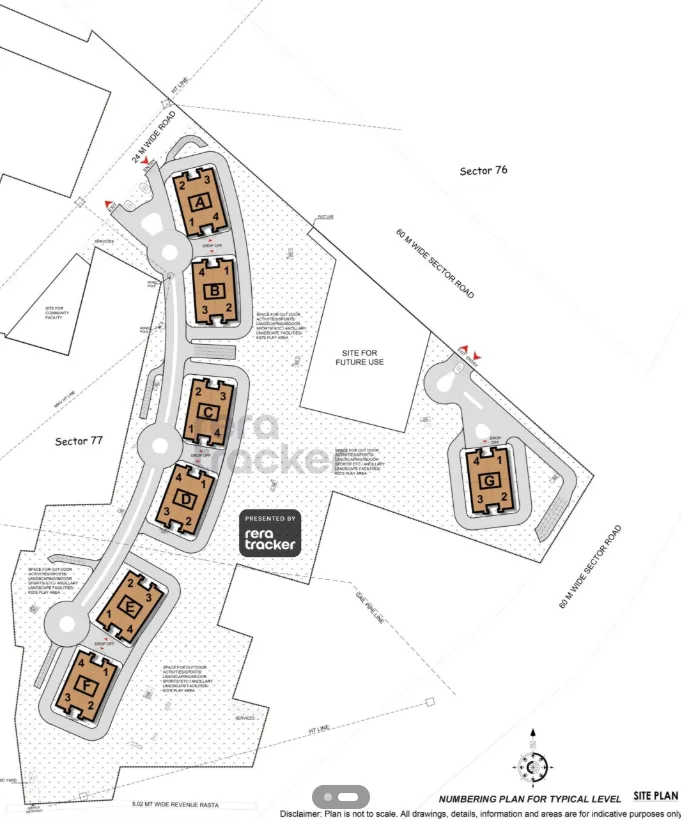 DLF Privana South — site masterplan (indicative)
