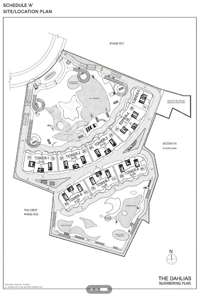 DLF The Dahlias — site masterplan (indicative)