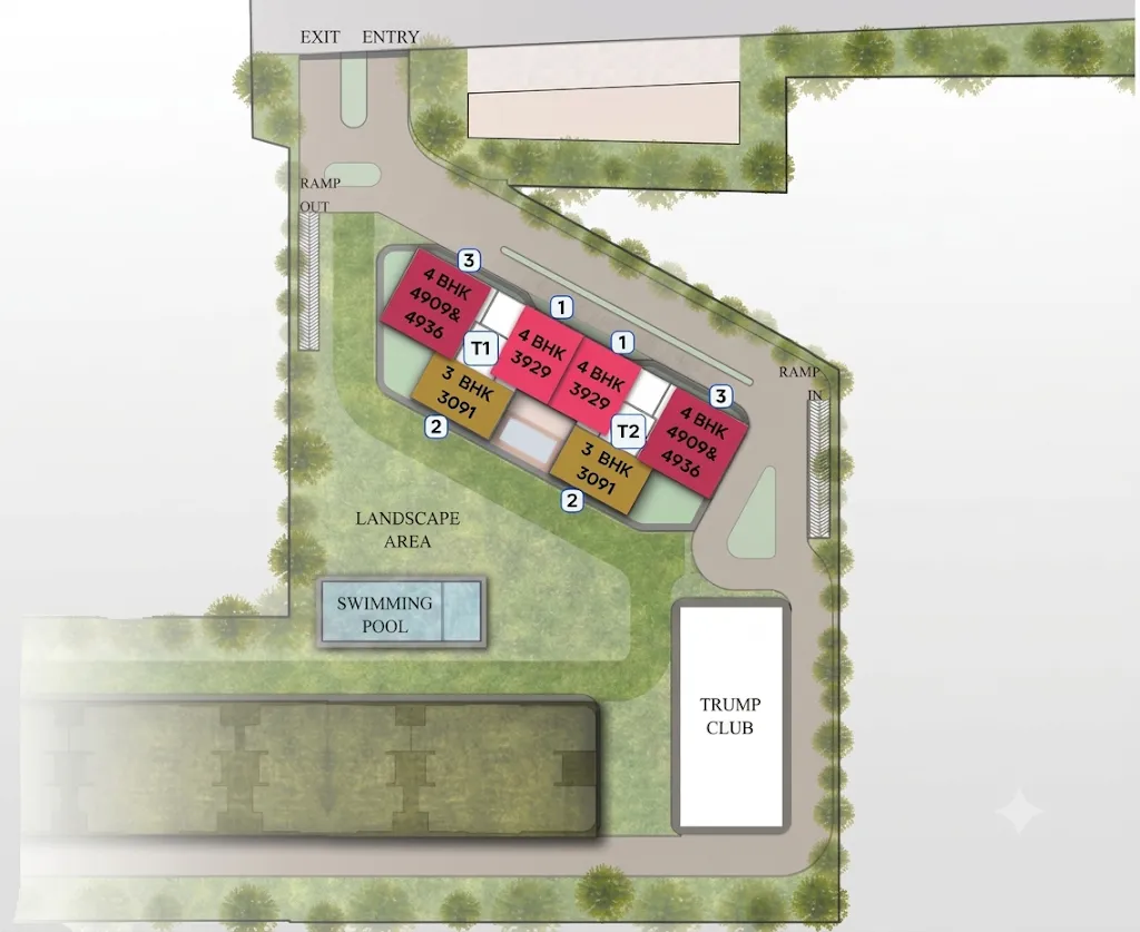 Smartworld Trump Residences — site masterplan (indicative)