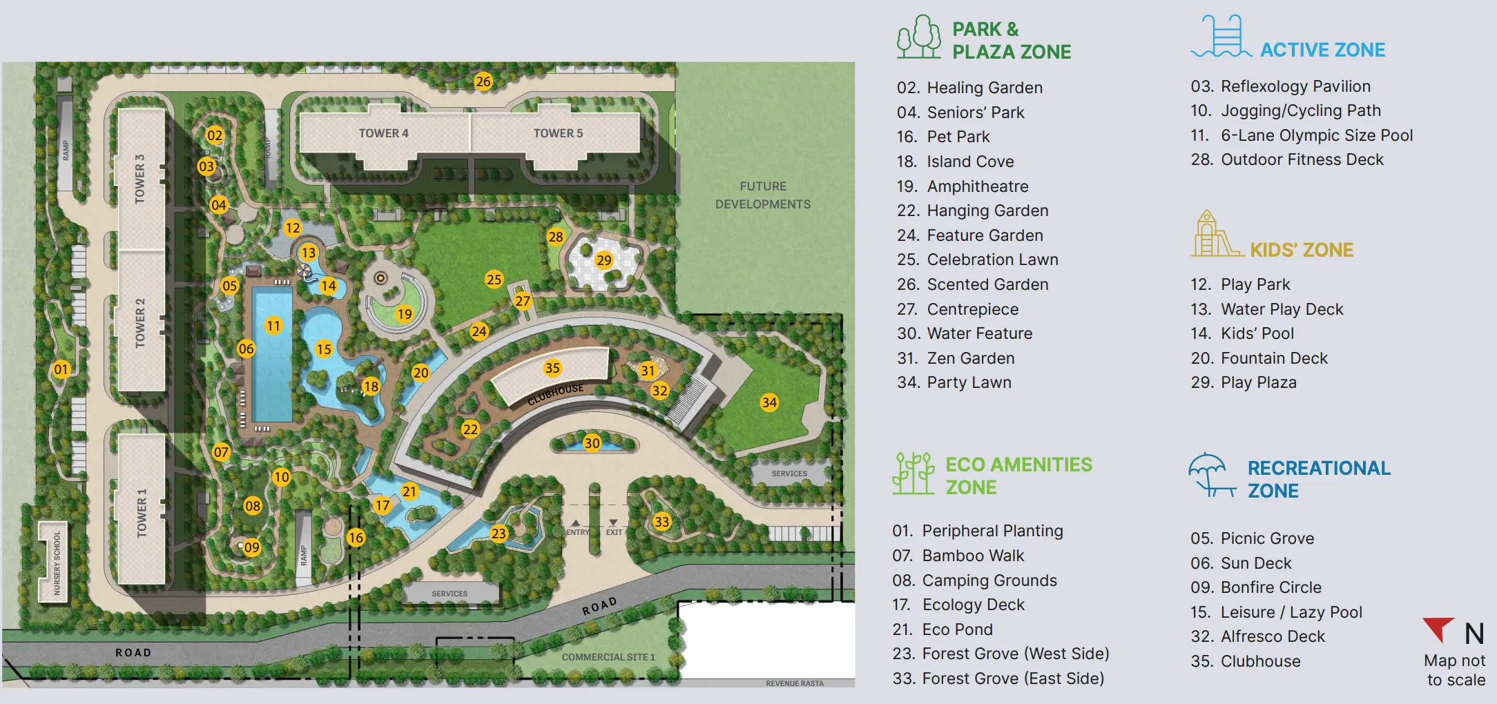 Sobha Aranya Phase-1 — site masterplan (indicative)
