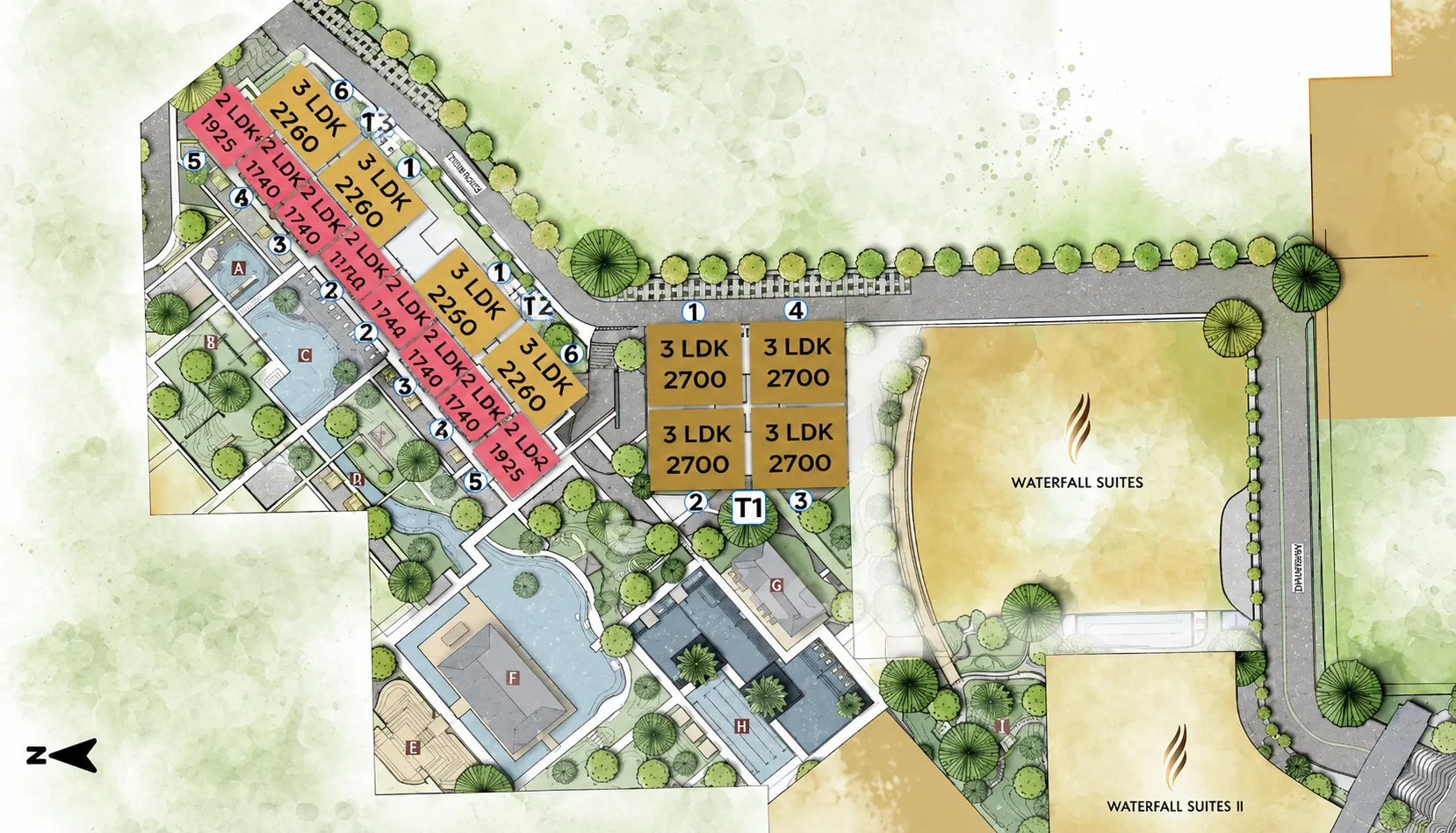 Krisumi Waterside Residences — site masterplan (indicative)