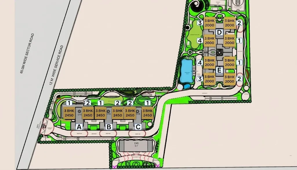 Birla Pravaah — site masterplan (indicative)