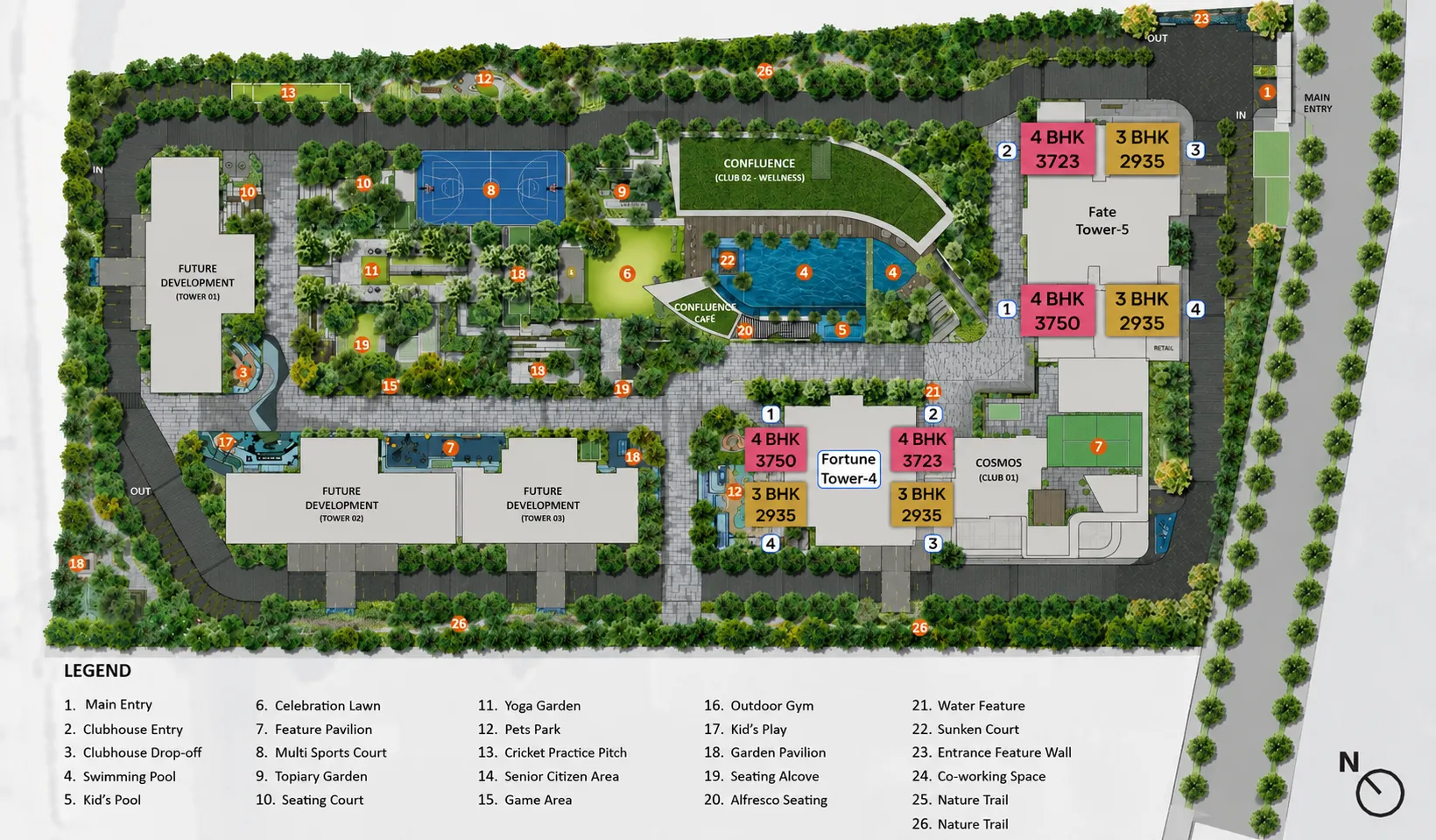 Godrej Samaris — site masterplan (indicative)