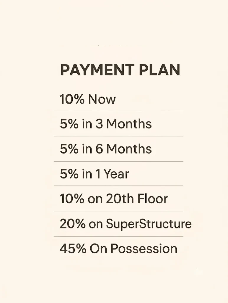 Delphine Central Park Estates Phase - 1 payment plan
