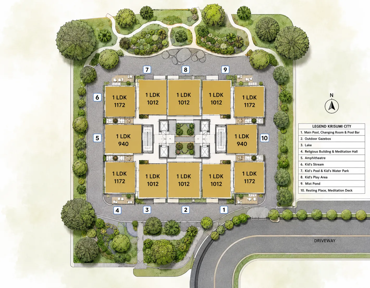 Waterfall Suites-II — site masterplan (indicative)