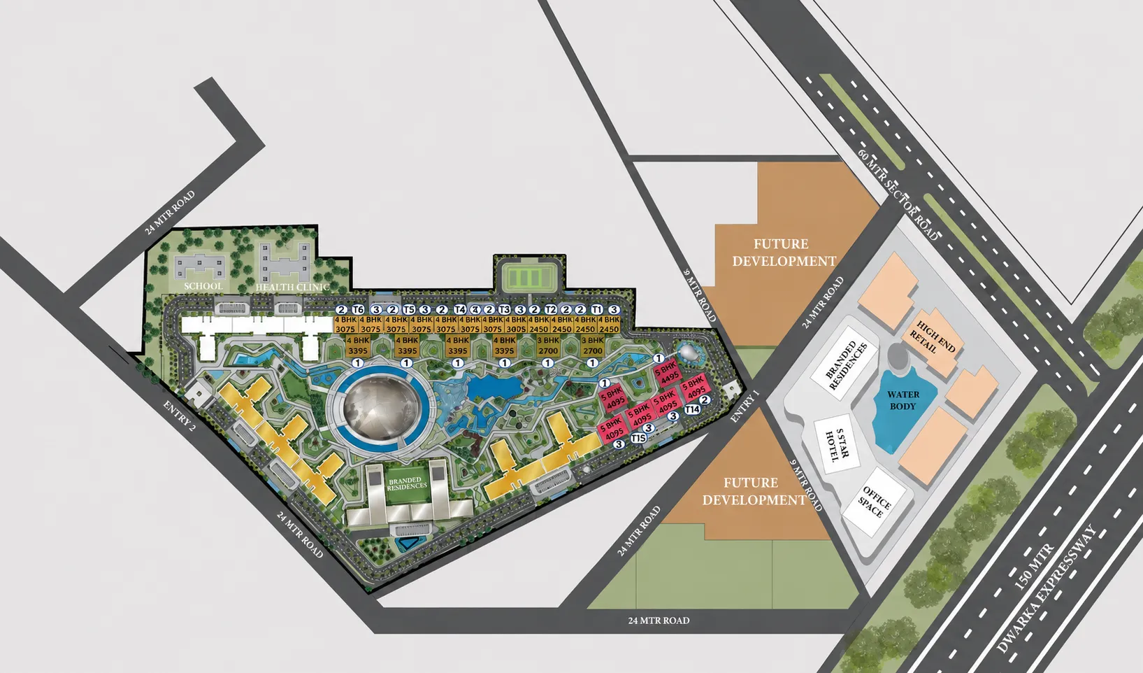 Elan The Presidential — site masterplan (indicative)