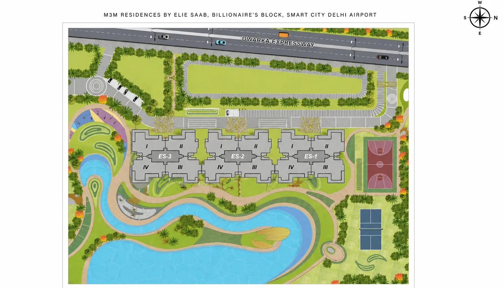 M3M Elie Saab — site masterplan (indicative)