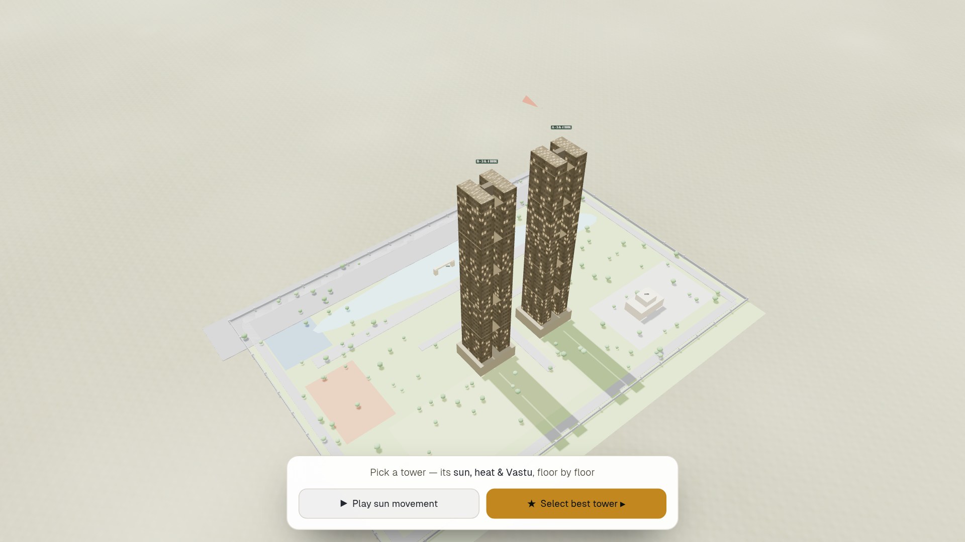 Puri The Aravallis — 3D sun & Vastu model